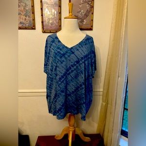 Women’s Plus Sonoma The Everyday Day Blue Tie dye 1X